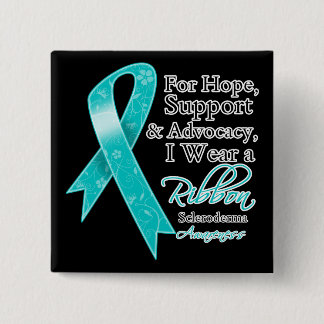 Scleroderma Support Hope Awareness 15 Cm Square Badge