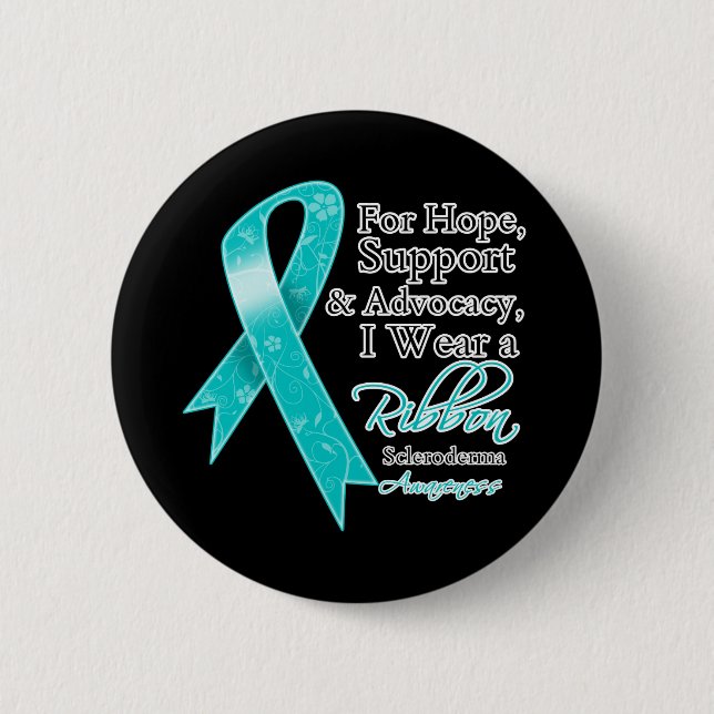 Scleroderma Support Hope Awareness 6 Cm Round Badge (Front)