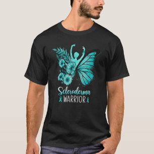 Scleroderma Warrior Fighter Awareness Teal Ribbon T-Shirt