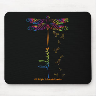 Sclerosis Awareness Dragonfly Ribon Mouse Mat