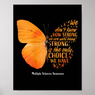 Sclerosis Awareness Gifts Women Mum Cute Butterfly Poster