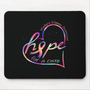 Sclerosis Awareness Hope For A Cure Rainbow Tie Dy Mouse Mat