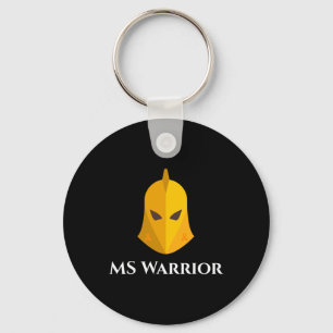 Sclerosis Awareness Knight Brave Ms Warrior  Key Ring