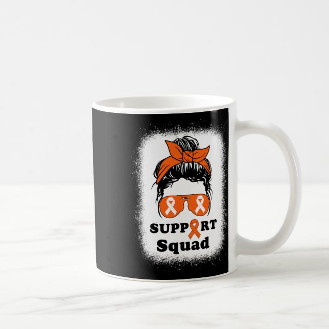Sclerosis Awareness Messy Bun Support Squad Ms Mum Coffee Mug (Right)