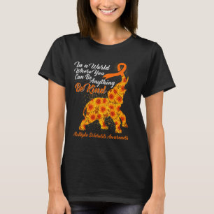 Sclerosis Awareness Ms Orange Ribbon Elephant  T-Shirt