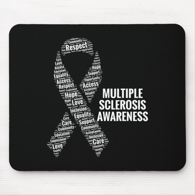 Sclerosis Awareness Ms Respect Care Advocacy Gift  Mouse Mat (Front)