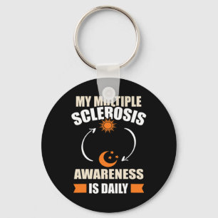 Sclerosis Awareness Ms Survivor Daily Warrior Key Ring