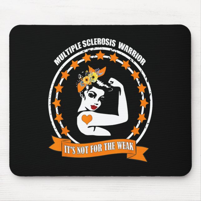 Sclerosis Awareness Ms Warrior Mum Support  Mouse Mat (Front)