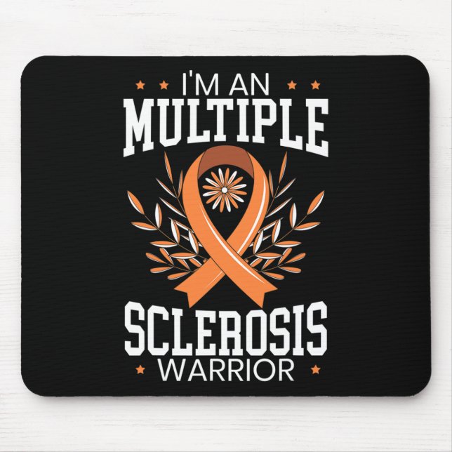 Sclerosis Awareness Orange Ribbon  Mouse Mat (Front)