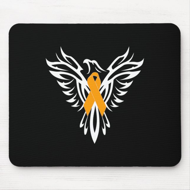 Sclerosis Awareness Orange Ribbon Phoenix  Mouse Mat (Front)