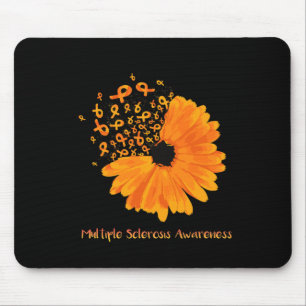 Sclerosis Awareness Ribbon Flower Ms Hope Fighter  Mouse Mat