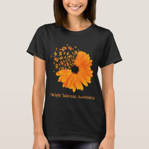 Sclerosis Awareness Ribbon Flower Ms Hope Fighter T-Shirt