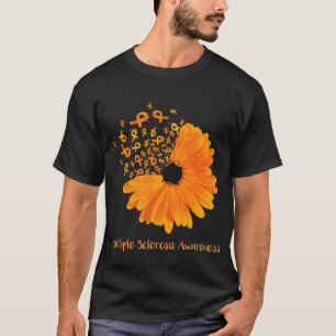 Sclerosis Awareness Ribbon Flower Ms Hope Fighter T-Shirt