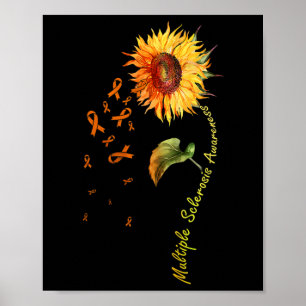 Sclerosis Awareness Sunflower Ms Awareness  Poster