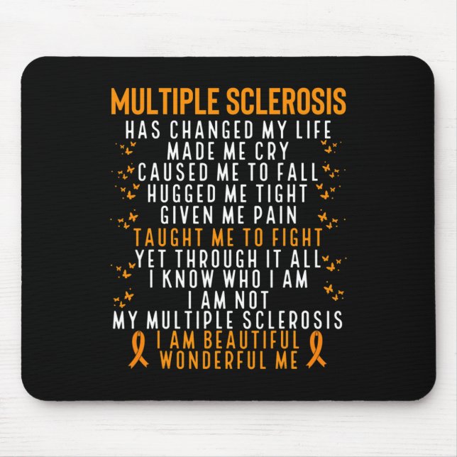 Sclerosis Awareness Survivor Cure Fight Ms Warrior Mouse Mat (Front)