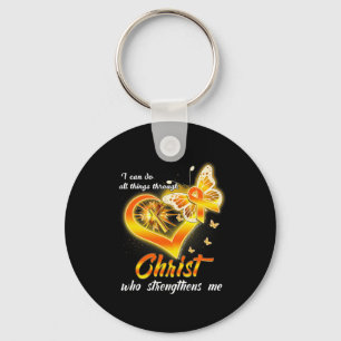 Sclerosis - I Can Do All Things Through Christ Key Ring