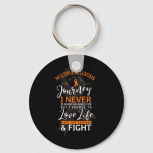 Sclerosis Is A Journey Ms Awareness Ribbon  Key Ring