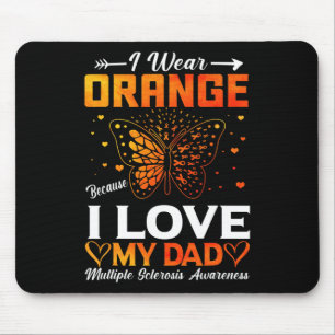 Sclerosis Ms Warrior I Wear Orange Dad  Mouse Mat