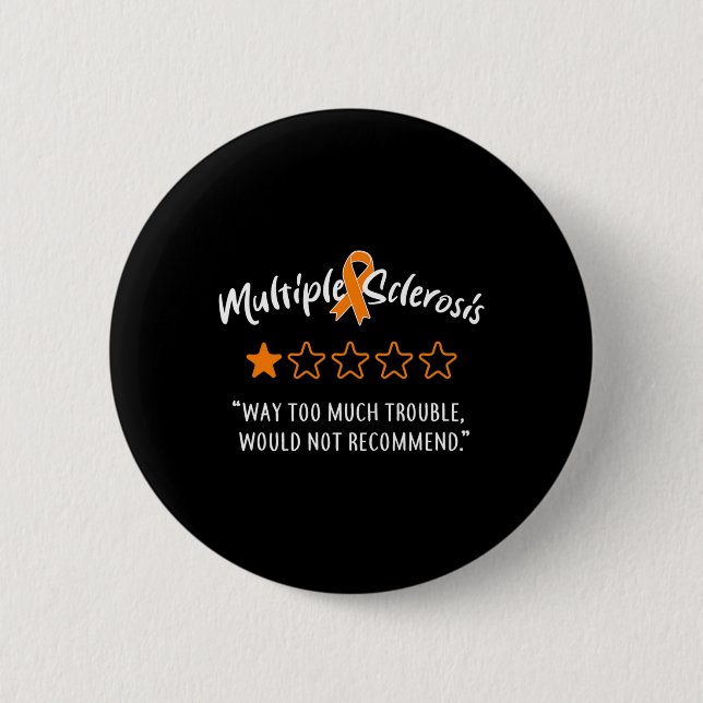 Sclerosis One Star Multiple Sclerosis Awareness Ms 6 Cm Round Badge (Front)