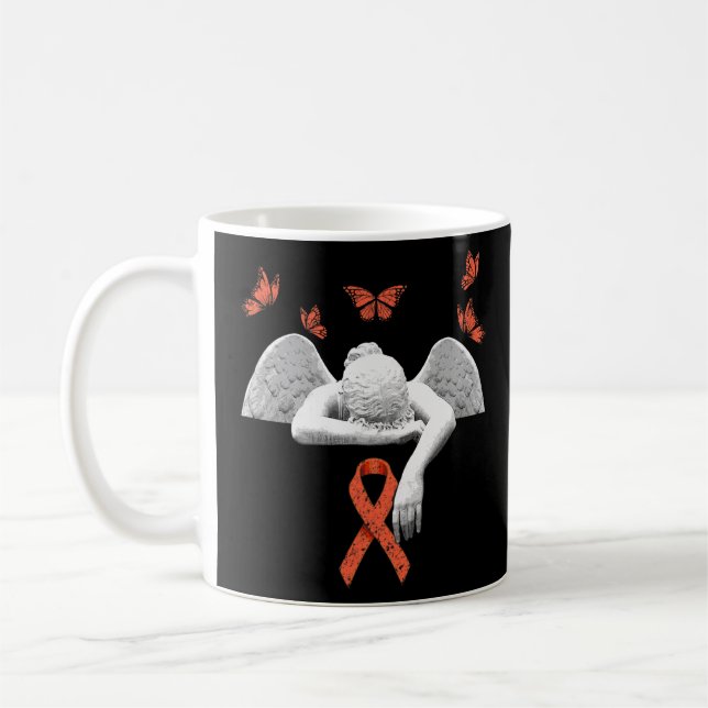 Sclerosis Orange Ms Awareness Ribbon   Coffee Mug (Left)