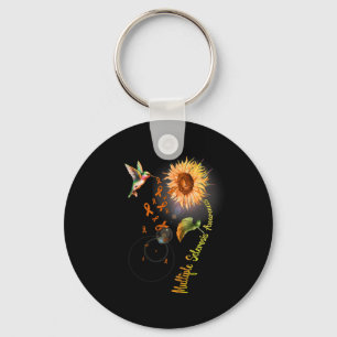 Sclerosis Sunflower Hummingbird Key Ring
