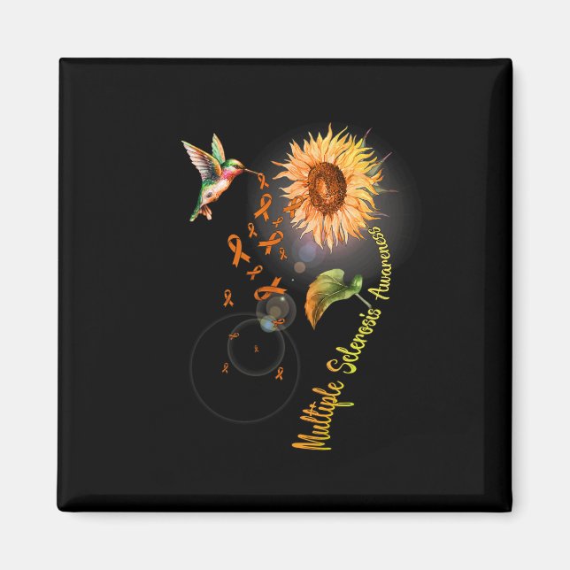 Sclerosis Sunflower Hummingbird  Magnet (Front)