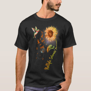 Sclerosis Sunflower Hummingbird  T-Shirt