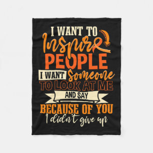 Sclerosis Warrior I Want To Inspire People  Fleece Blanket