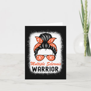 Sclerosis Warrior Ms Awareness Messy Bun Card