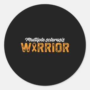 Sclerosis Warrior Multiple Sclerosis Awareness 1 Classic Round Sticker