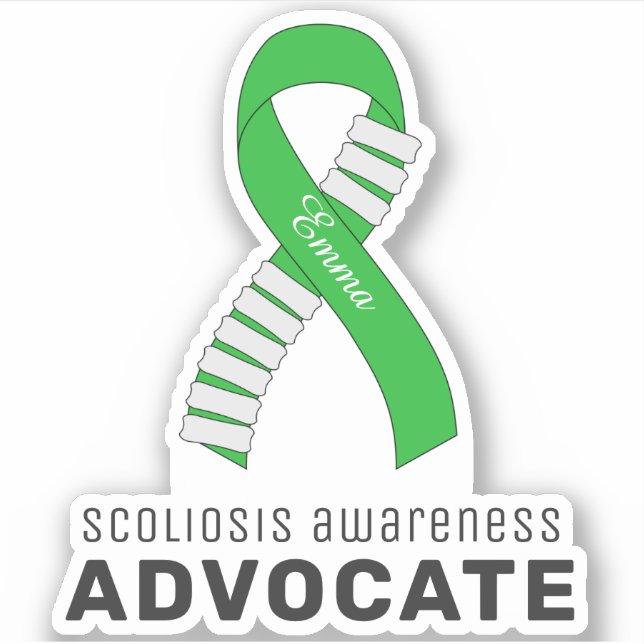Scoliosis Awareness Advocate Vinyl Sticker (Front)