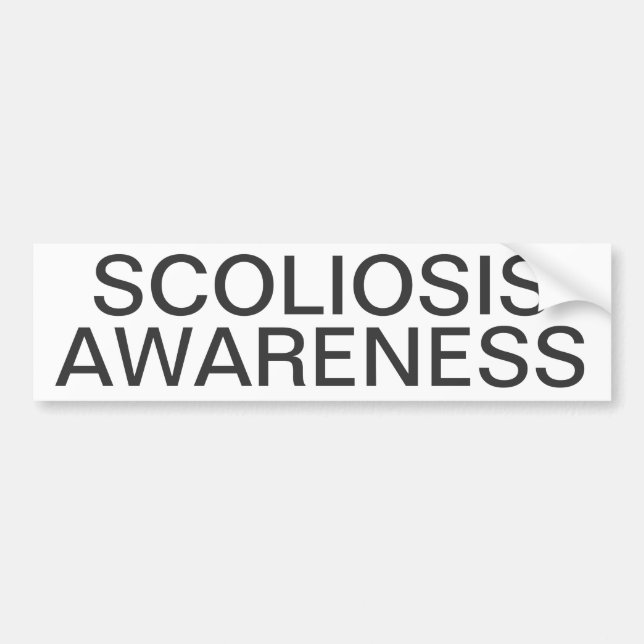 Scoliosis Awareness Bumper Sticker (Front)