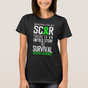 Scoliosis Awareness Every Scar Back Surgery Green T-Shirt