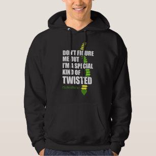 Scoliosis Awareness Figure Scoliotic Warrior Survi Hoodie