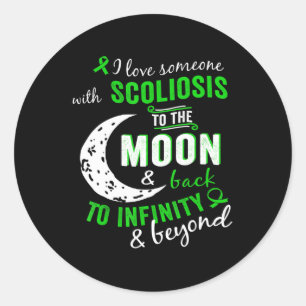 Scoliosis Awareness  For WomenMen Scoliosis  Classic Round Sticker