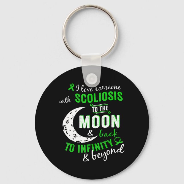 Scoliosis Awareness  For WomenMen Scoliosis  Key Ring (Front)