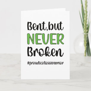 Scoliosis Awareness Green Ribbon Scoliosis Warrior Card