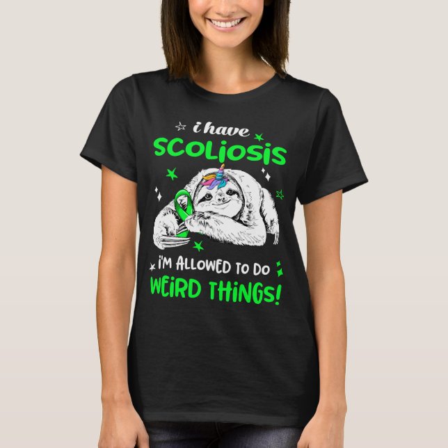 Scoliosis Awareness Month Ribbon Gifts T-Shirt (Front)