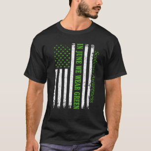 Scoliosis Awareness Month Ribbon Support Patriotic T-Shirt