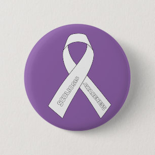 Scoliosis Awareness Ribbon 6 Cm Round Badge