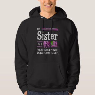 Scoliosis Awareness Scoliotic Warrior Survivor 3 Hoodie