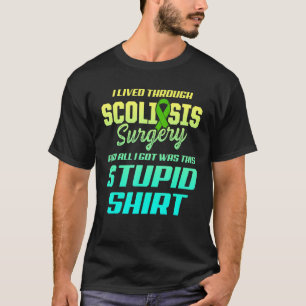 Scoliosis Awareness Scoliotic Warrior Survivor 4 T-Shirt