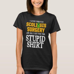 Scoliosis Awareness Scoliotic Warrior Survivor 5 T-Shirt