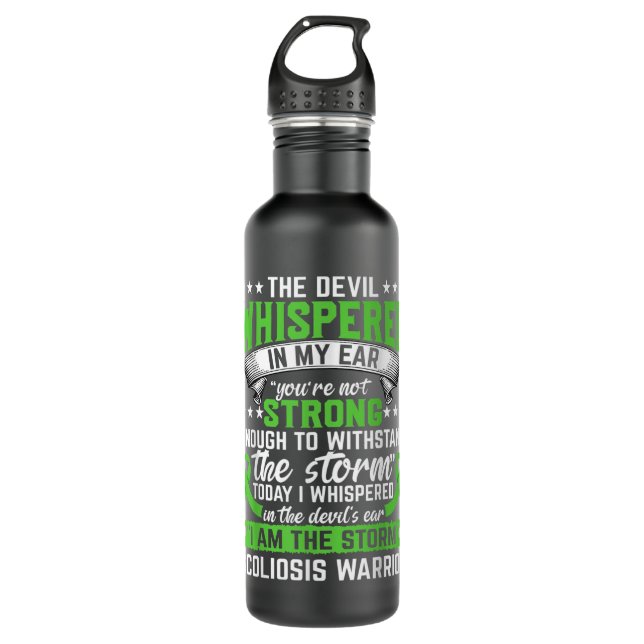 Scoliosis - Back Spinal Injury Awareness Ribbon Sc 710 Ml Water Bottle (Front)