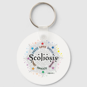 Scoliosis Lotus Key Ring