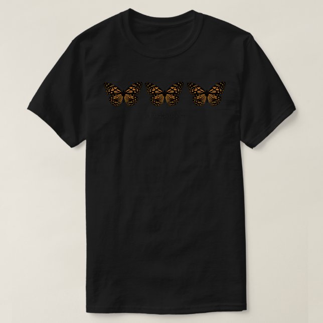 Scoliosis Makes Me Strong Butterfly Design T-Shirt (Design Front)
