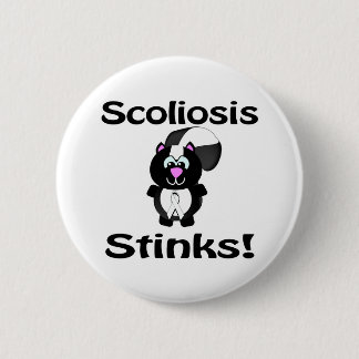 Scoliosis Stinks Skunk Awareness Design 6 Cm Round Badge