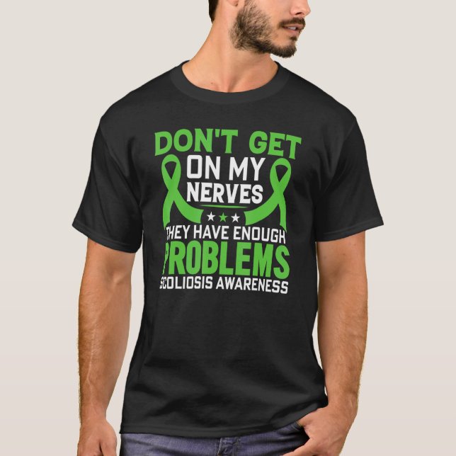 Scoliosis Warrior - Back Injury Ribbon Scoliosis A T-Shirt (Front)