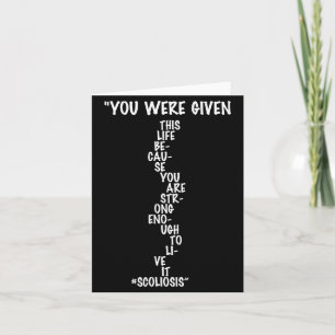 Scoliosis Warrior Green Back Brace Spine Awareness Card