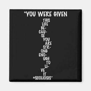 Scoliosis Warrior Green Back Brace Spine Awareness Magnet